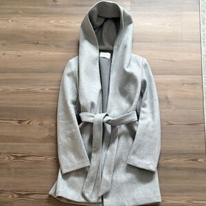 Love Tree Gray Hooded Belted Cape